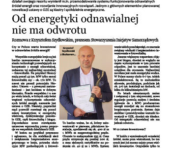 Od energetyki odnawialnej nie ma odwrotu.