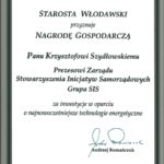 Nagroda Gospodarcza Starosty Włodawskiego.